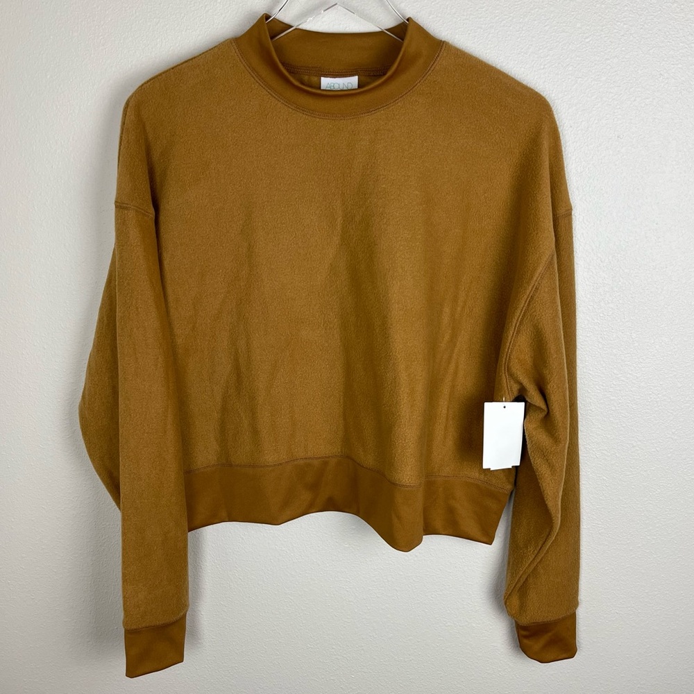 Abound | Olive Brown Fleece Crewneck Sweatshirt